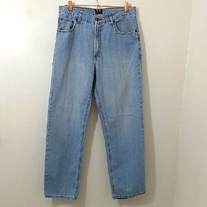 Tommy Hilfiger Straight Loose‎ Leg Jeans Size 34 Light Wash Lightweight